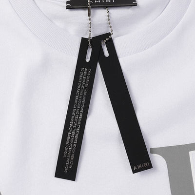 Camiseta Amiri Staggered Chrome Branca