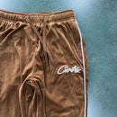 Conjunto Corteiz Veludo Marrom