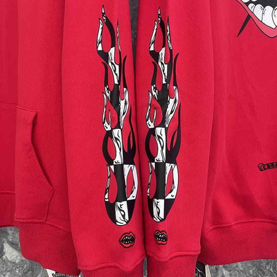 Moletom Chrome Hearts x Matty Boy Flames Vermelho