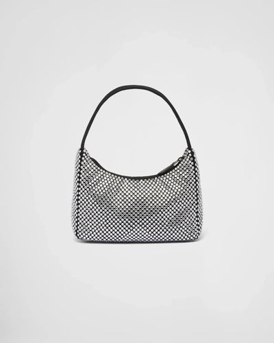 Bolsa em Cetim com Cristais Prada Re-Edition 2000